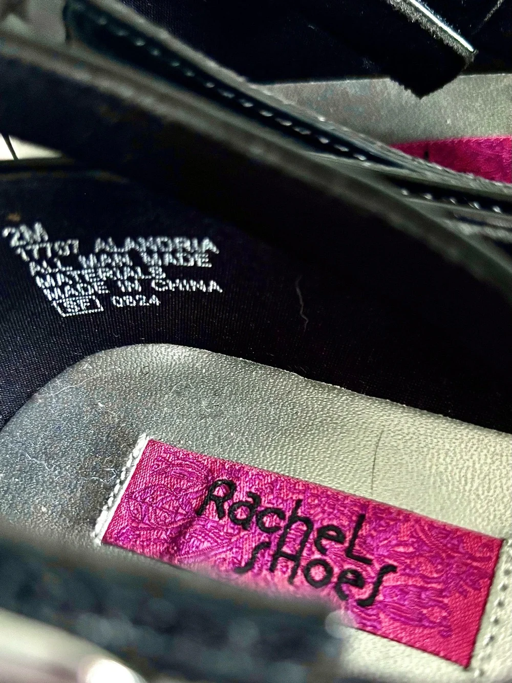 Rachel Shoes Little Girls Black Patent Bow Flats Size 2 Like New